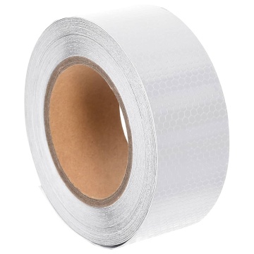 Banda reflectorizantă, alb, 5 cm x 20 m, PVC - Img 1