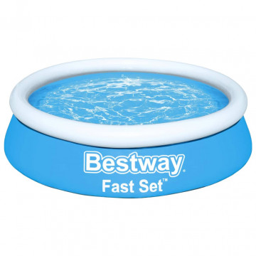 Bestway Piscina gonflabilă Fast Set, albastru, 183x51 cm, rotundă - Img 2
