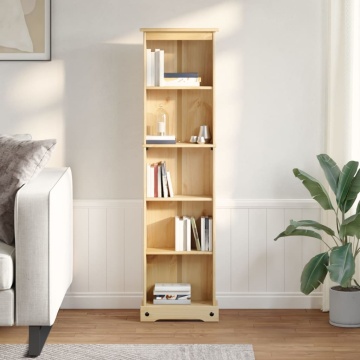 Bibliotecă „Corona”, 46x20x170 cm, lemn masiv de pin - Img 3