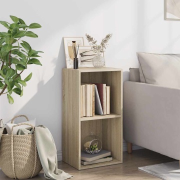 Bibliotecă 2 rafturi stejar sonoma 40x30x76,5 cm lemn prelucrat - Img 3