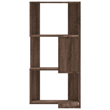 Bibliotecă 3 niveluri stejar maro 50x50x102 cm lemn prelucrat - Img 4