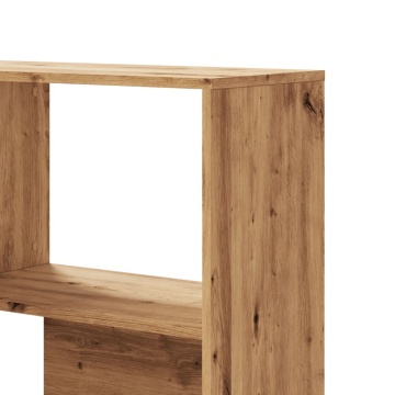 Bibliotecă 4 nivel stejar artizanal 85x85x140 cm lemn prelucrat - Img 7
