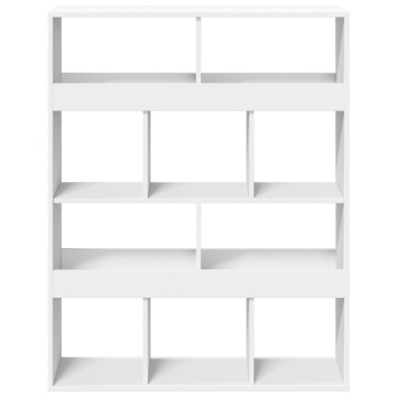 Bibliotecă, alb, 100x33x125,5 cm, lemn prelucrat - Img 4