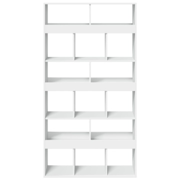 Bibliotecă, alb, 100x33x187,5 cm, lemn prelucrat - Img 4