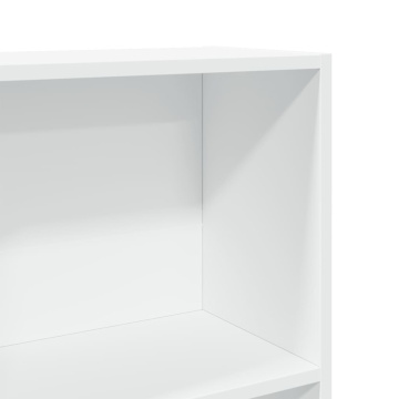 Bibliotecă, alb, 40x24x143 cm, lemn prelucrat - Img 6