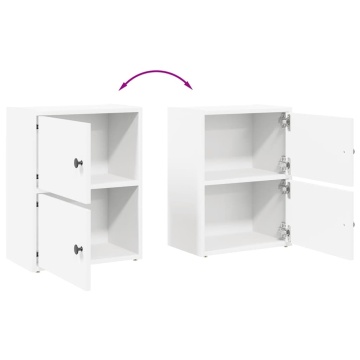 Bibliotecă, alb, 40x24x52 cm, lemn prelucrat - Img 7