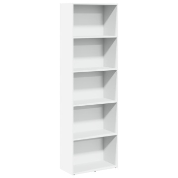 Bibliotecă, alb, 60x30x189 cm, lemn prelucrat - Img 2