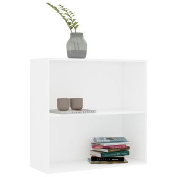 Bibliotecă, alb, 80x30x76,5 cm, lemn prelucrat - Img 3