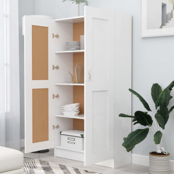 Bibliotecă, alb, 82,5 x 30,5 x 150 cm, PAL - Img 3