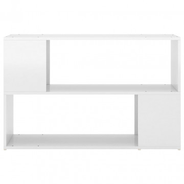 Bibliotecă, alb extralucios, 100x24x63 cm, PAL - Img 3
