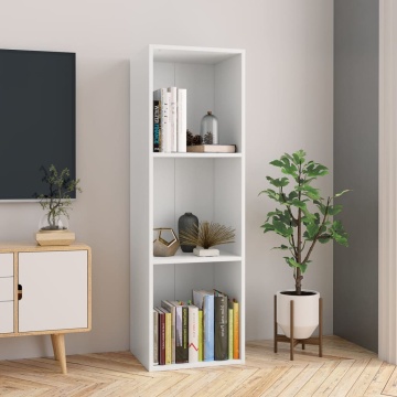 Bibliotecă/Comodă TV, alb, 36x30x114 cm, PAL - Img 1