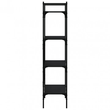 Bibliotecă cu 4 niveluri, negru, 56x31,5x138,5 cm lemn compozit - Img 8