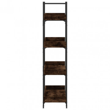Bibliotecă cu 4 niveluri, stejar fumuriu, 100x33x145,5 cm, lemn - Img 8
