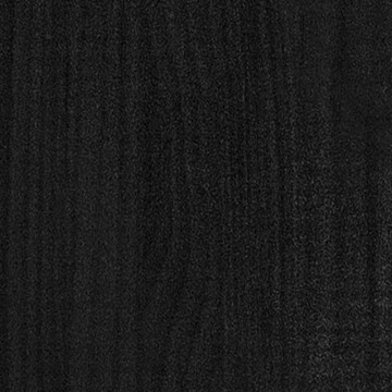 Bibliotecă cu 4 rafturi, negru, 100x30x140 cm, lemn masiv pin - Img 6