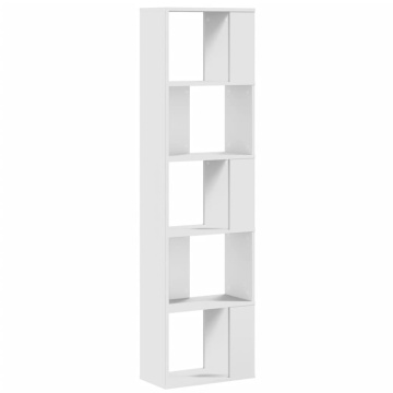 Bibliotecă cu 5 niveluri, alb 45x23,5x162,5 cm lemn prelucrat - Img 8