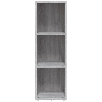 Bibliotecă/dulap TV, gri sonoma, 36x30x114 cm, lemn prelucrat - Img 4