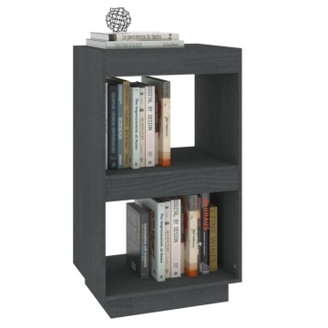 Bibliotecă, gri, 40x35x71 cm, lemn masiv de pin - Img 4