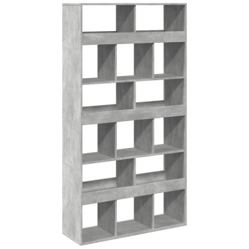 Bibliotecă, gri beton, 100x33x187,5 cm, lemn prelucrat - Img 5