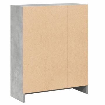 Bibliotecă, gri beton, 60x24x74,5 cm, lemn compozit - Img 9