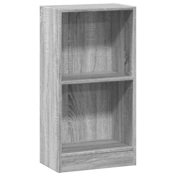 Bibliotecă, gri sonoma, 40x24x76 cm, lemn prelucrat - Img 2