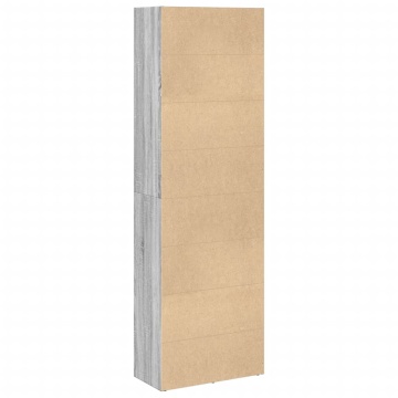 Bibliotecă, gri sonoma, 60x30x189 cm, lemn prelucrat - Img 5