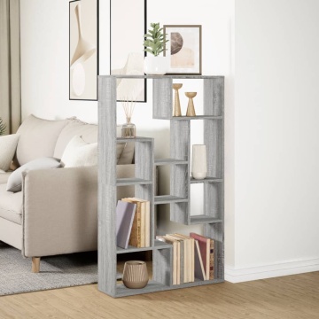 Bibliotecă, gri sonoma, 72x20x120 cm, lemn prelucrat - Img 4