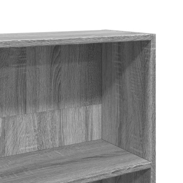 Bibliotecă, gri sonoma, 80x24x143 cm, lemn prelucrat - Img 6
