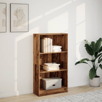 Bibliotecă, lemn vechi, 60x24x109 cm, lemn prelucrat - Img 3