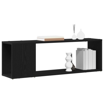 Bibliotecă Neagră din Lemn de Stejar 100x24x32 cm - Img 3