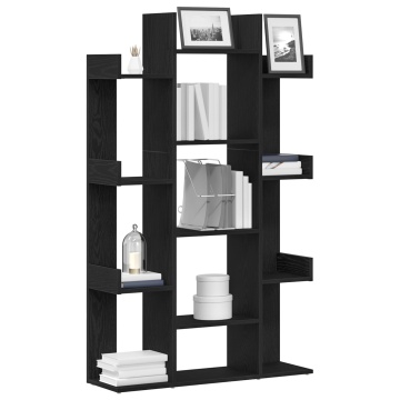 Bibliotecă Neagră din Stejar 86x25,5x140 cm din Lemn prelucrat - Img 3