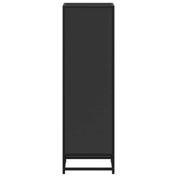 Bibliotecă, negru,33,5x33x107,5 cm, lemn prelucrat - Img 8