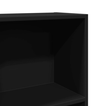 Bibliotecă, negru, 40x24x176 cm, lemn prelucrat - Img 6