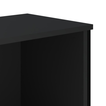 Bibliotecă, negru, 50x31x137,5 cm, lemn prelucrat - Img 6
