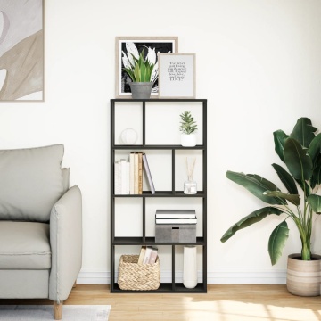 Bibliotecă, negru, 60x20x120 cm, lemn prelucrat - Img 3
