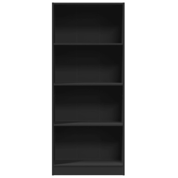 Bibliotecă, negru, 60x24x143 cm, lemn prelucrat - Img 4