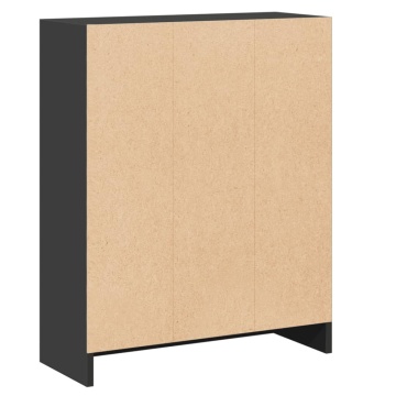 Bibliotecă, negru, 60x24x74,5 cm, lemn compozit - Img 7