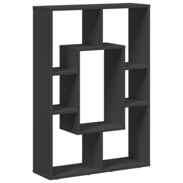 Bibliotecă, negru, 63x20x90 cm, lemn prelucrat - Img 2