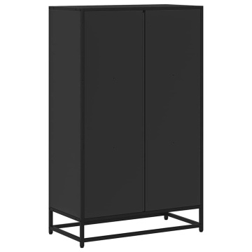 Bibliotecă, negru, 65,5x33x107,5 cm, lemn prelucrat - Img 5