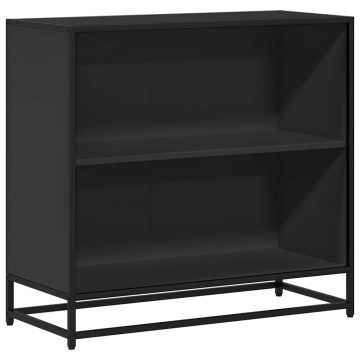 Bibliotecă, negru, 80,5x35x76 cm, lemn prelucrat - Img 2