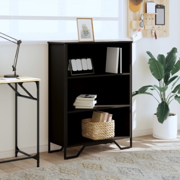 Bibliotecă, negru, 80x31x106 cm, lemn prelucrat - Img 3