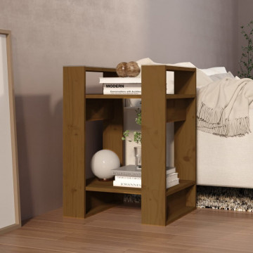 Bibliotecă/Separator cameră, maro miere, 41x35x57 cm lemn pin - Img 3