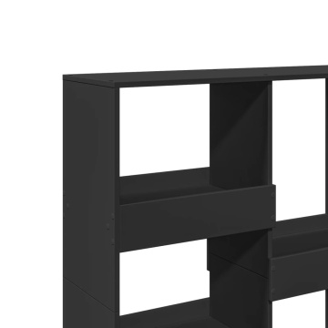 Bibliotecă/Separator cameră, negru, 100x33x115 cm - Img 6