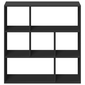 Bibliotecă/separator cameră negru 102x29x103,5 cm lemn - Img 8
