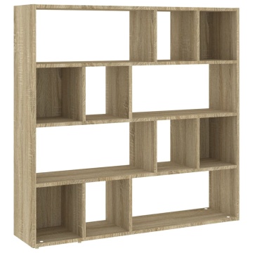 Bibliotecă/Separator cameră, stejar sonoma, 105x24x102 cm - Img 2