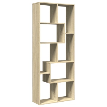 Bibliotecă/separator cameră stejar sonoma 67x25x161,5 cm lemn - Img 2