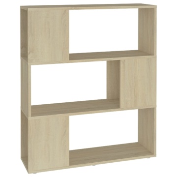 Bibliotecă/Separator cameră, stejar sonoma, 80x24x94 cm, PAL - Img 2