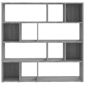 Bibliotecă/Separator de cameră, gri sonoma, 105x24x102 cm - Img 8