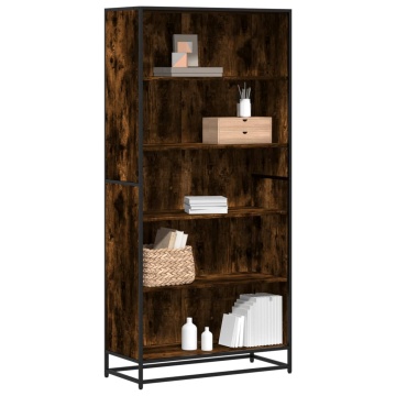 Bibliotecă, stejar afumat, 80,5x35x170,5 cm, lemn prelucrat - Img 1