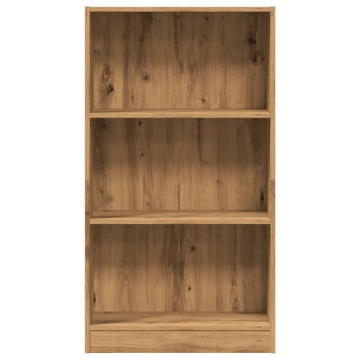 Bibliotecă, stejar artizanal, 60x24x109 cm, lemn prelucrat - Img 4