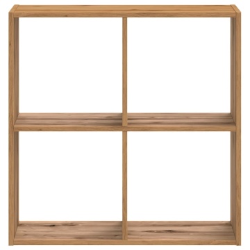 Bibliotecă, stejar artizanal, 68,5x32x68,5 cm, lemn prelucrat - Img 4